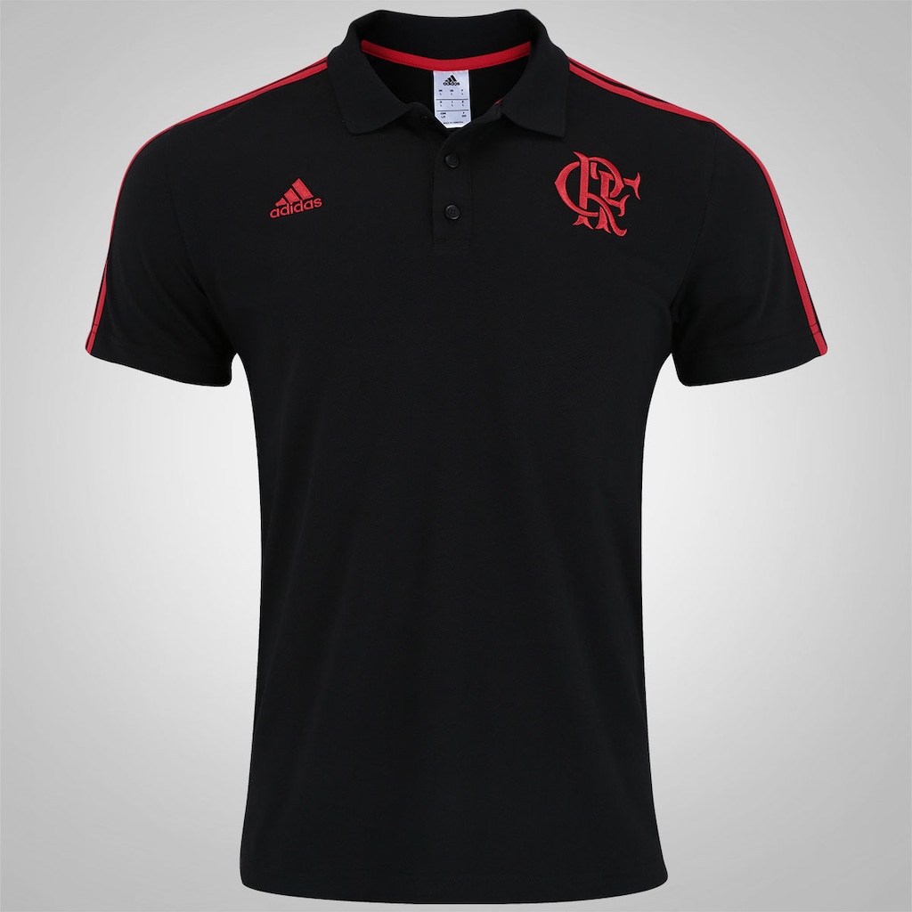 Camisa Polo do Flamengo 3S adidas - Masculina - Foto 1