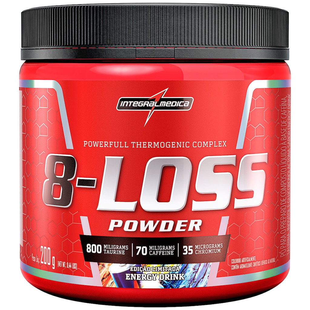 Termogênico Integralmédica 8-Loss Powder Energy Drink - 200g - Foto 1