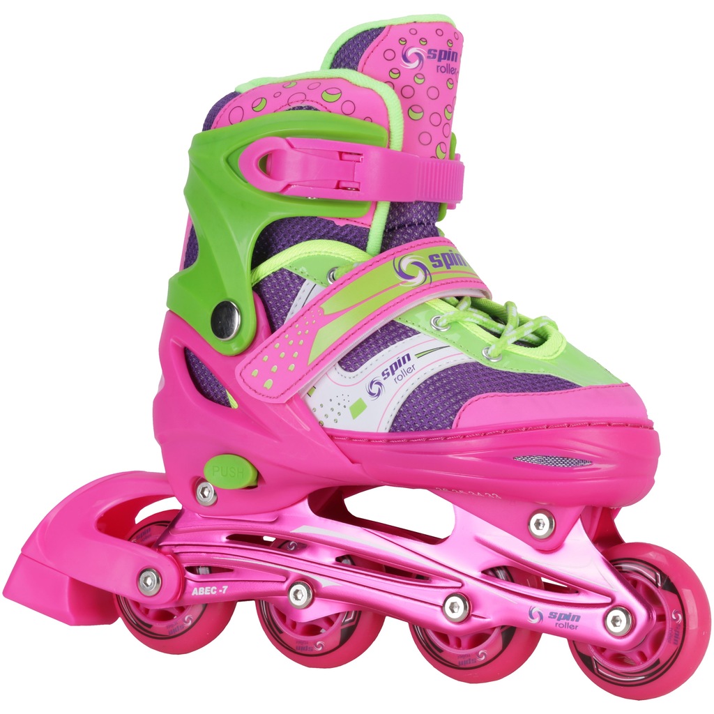 Patins Spin Roller Start New - In Line - Fitness - ABEC 7 - Ajustável - Adulto - Foto 1