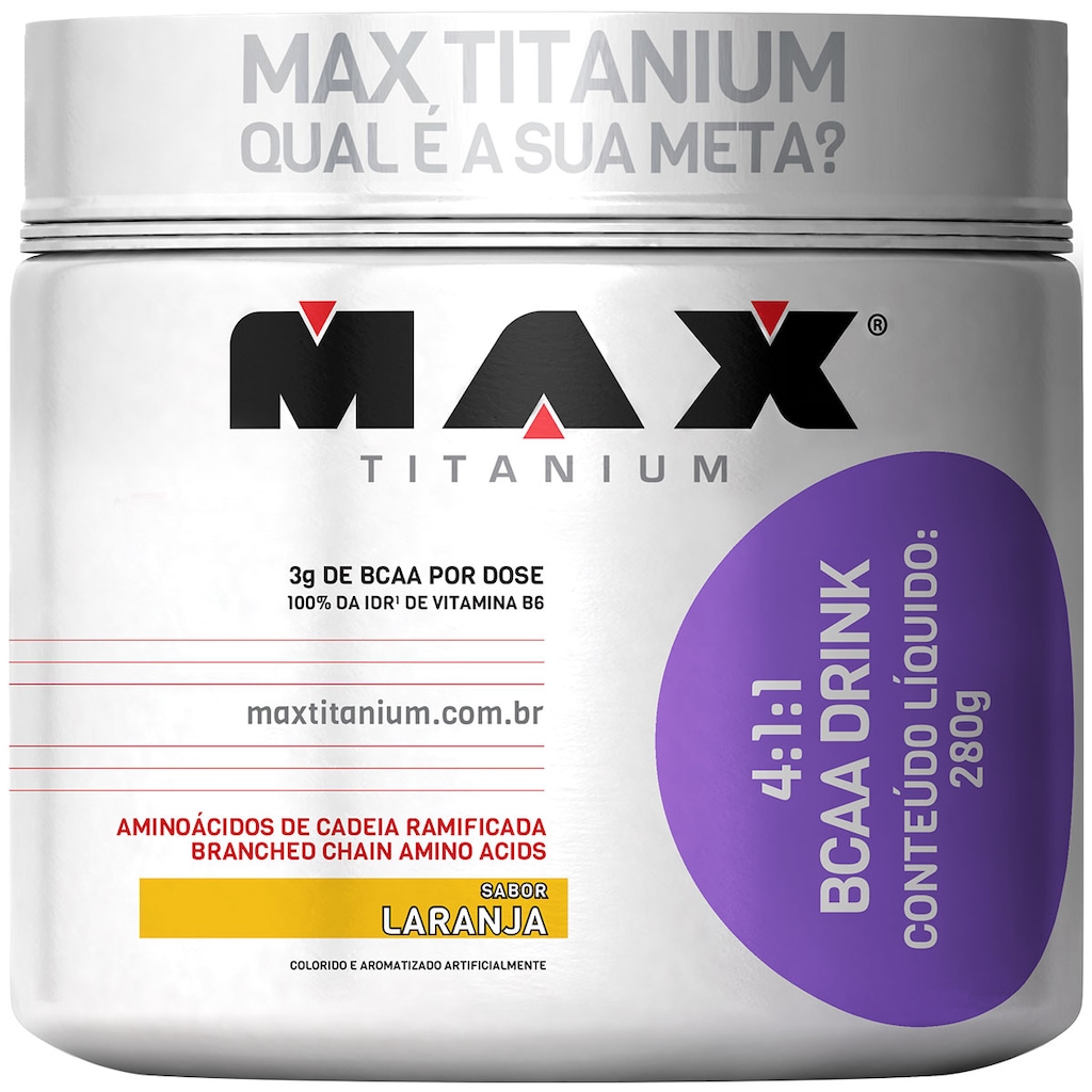 4:1:1 Bcaa Drink 280G - Laranja - Max Titanium - Foto 1
