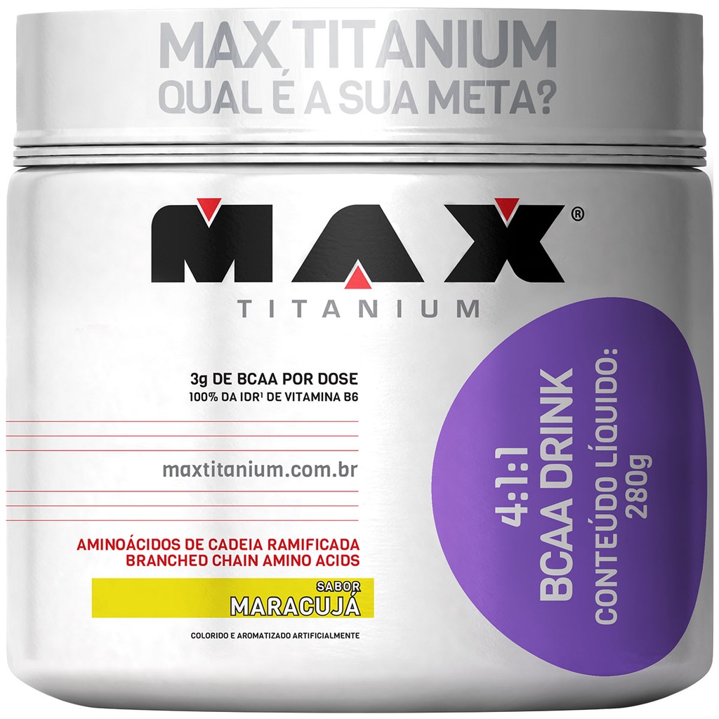 4:1:1 Bcaa Drink 280G - Maracujá - Max Titanium - Foto 1