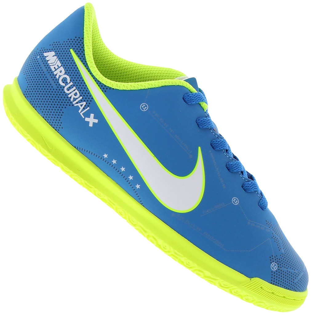 Chuteira Futsal Nike Mercurial X Vortex III Neymar IC - Infantil - Foto 1
