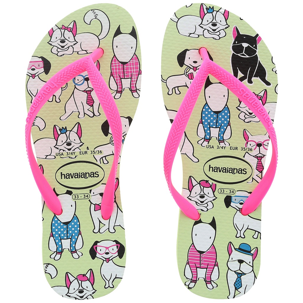 Chinelo Havaianas Slim Pets - Feminino - Foto 1
