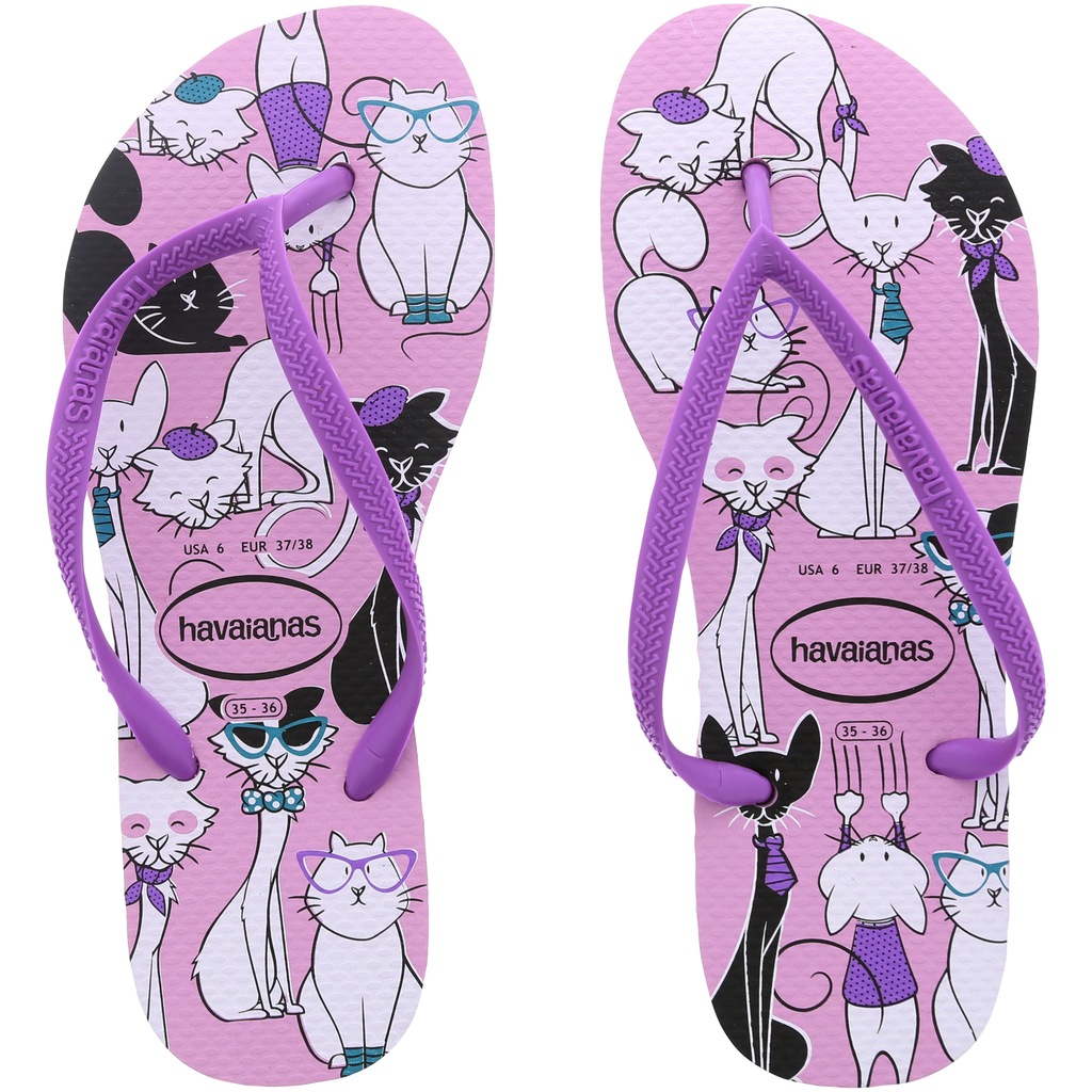 Chinelo Havaianas Slim Pets - Feminino - Foto 1