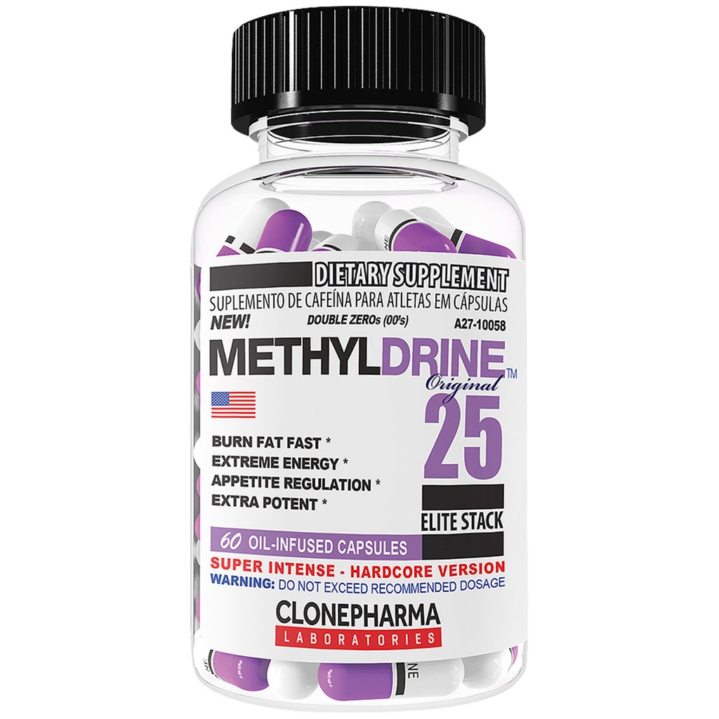 Methyldrine Clone Pharma Original 25 Elite Stack - 60 Cápsulas - Foto 1