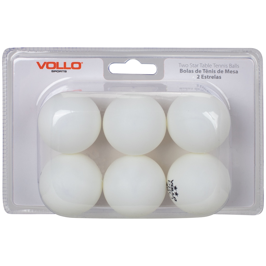 Kit de Bolas de Tênis de Mesa/Ping-Pong Vollo com 6 Unidades