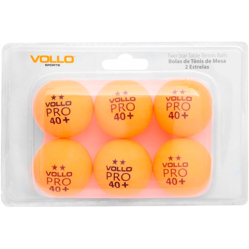 Kit de Bolas de Tênis de Mesa/Ping-Pong Vollo com 6 Unidades