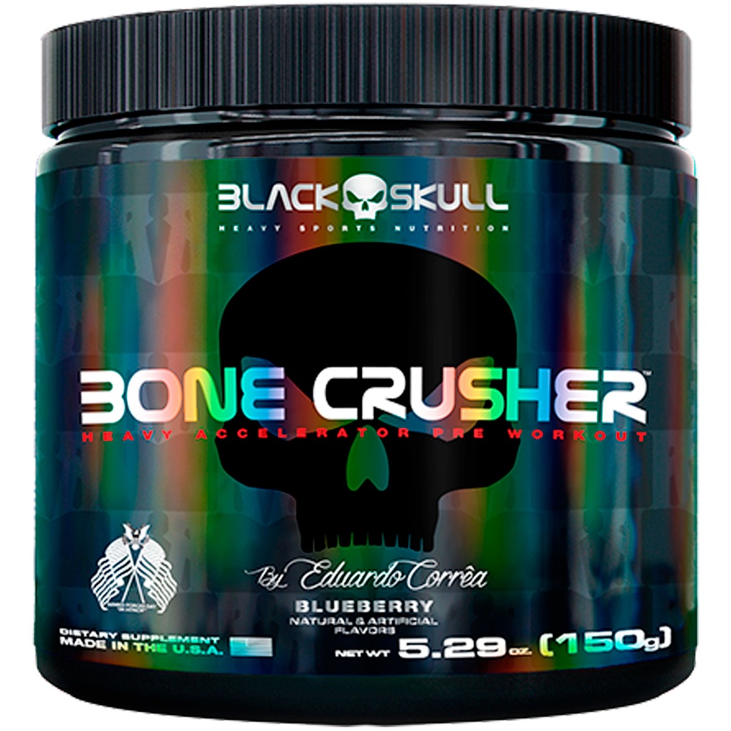 Construtor Muscular Black Skull - Bone Crusher - Blueberry - 150g - Foto 1