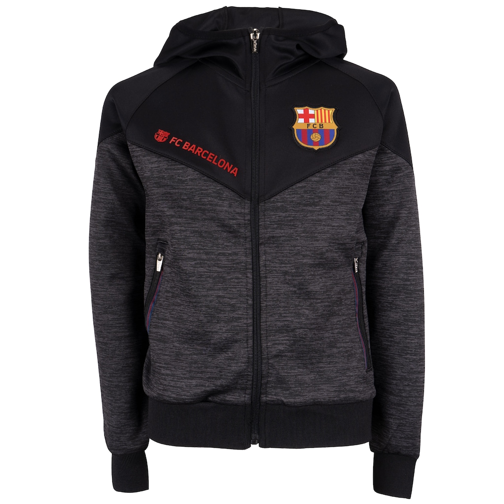 Jaqueta Barcelona com Capuz Jogador - Infantil - Foto 1