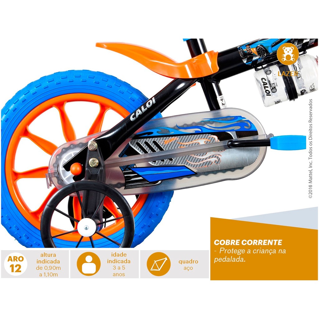 Imagem 2 do produto Bicicleta Caloi Hot Wheels - Aro 12 - Freio a Tambor - Masculina - Infantil