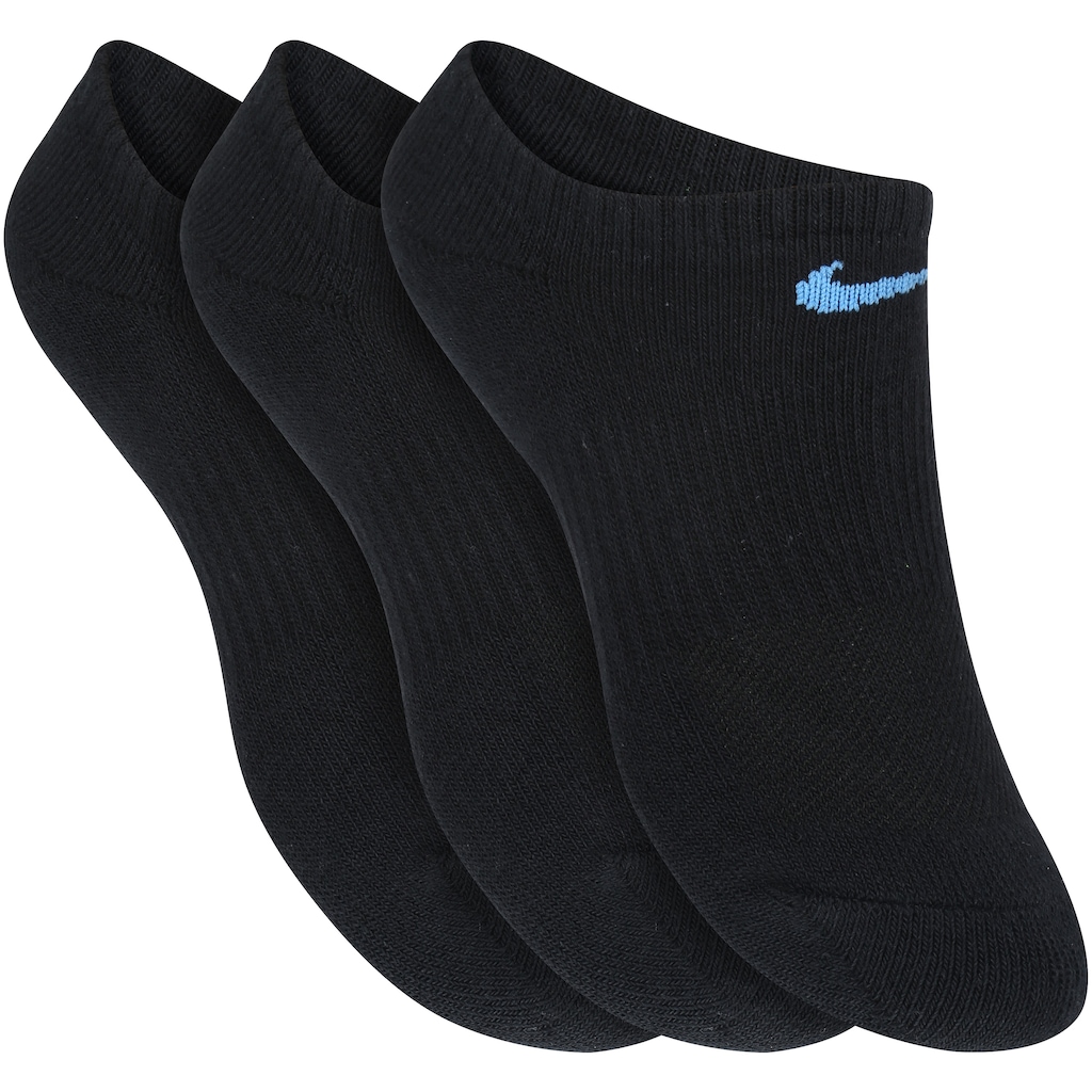 Imagem 3 do produto Kit de Meias Invisível Nike Performance Cushioned com 3 Pares - Feminino