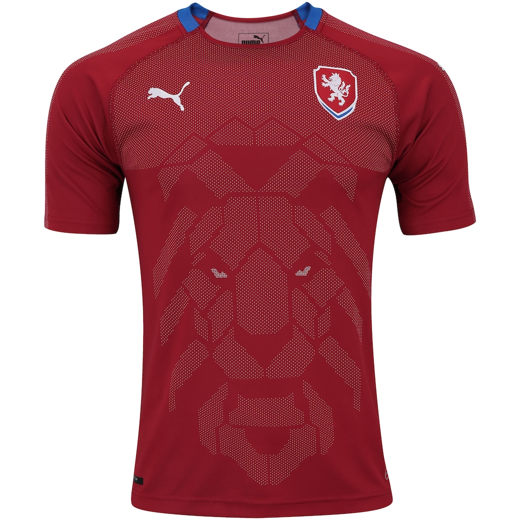 Camisa República Tcheca I 2018 Puma - Masculina - Foto 1