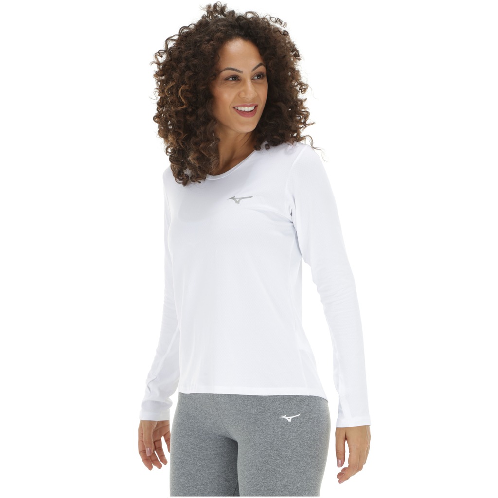 Camiseta Manga Longa com Proteção Solar UV Mizuno Pro - Feminina - Foto 2