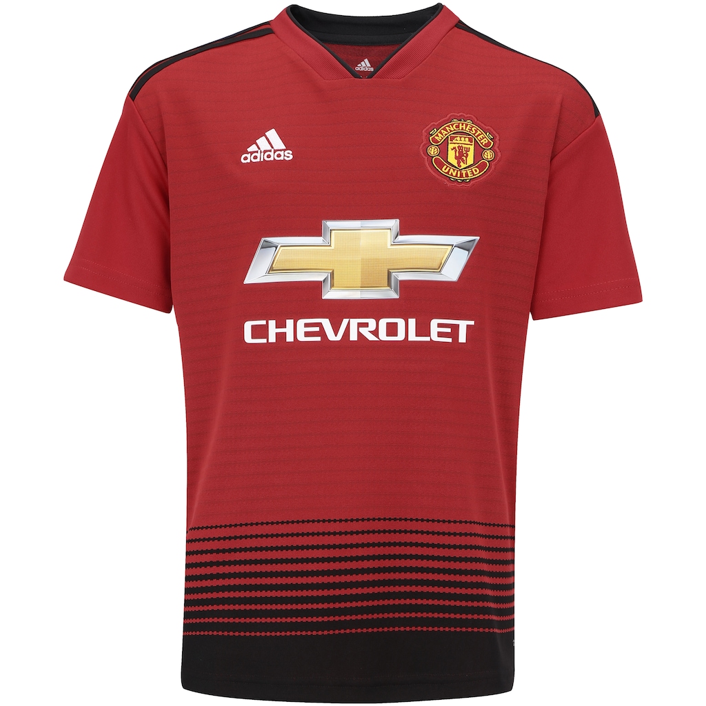 Camisa Manchester United I 18/19 adidas - Infantil - Foto 1