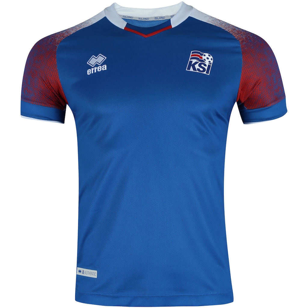 Camisa Islândia I 2018 Erreà - Masculina - Foto 1
