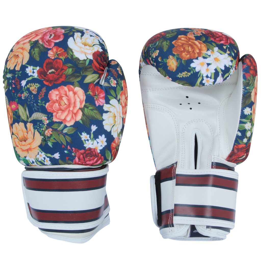 Luvas de Boxe Farm Rio Floral Safira - 14 OZ - Adulto - Foto 1