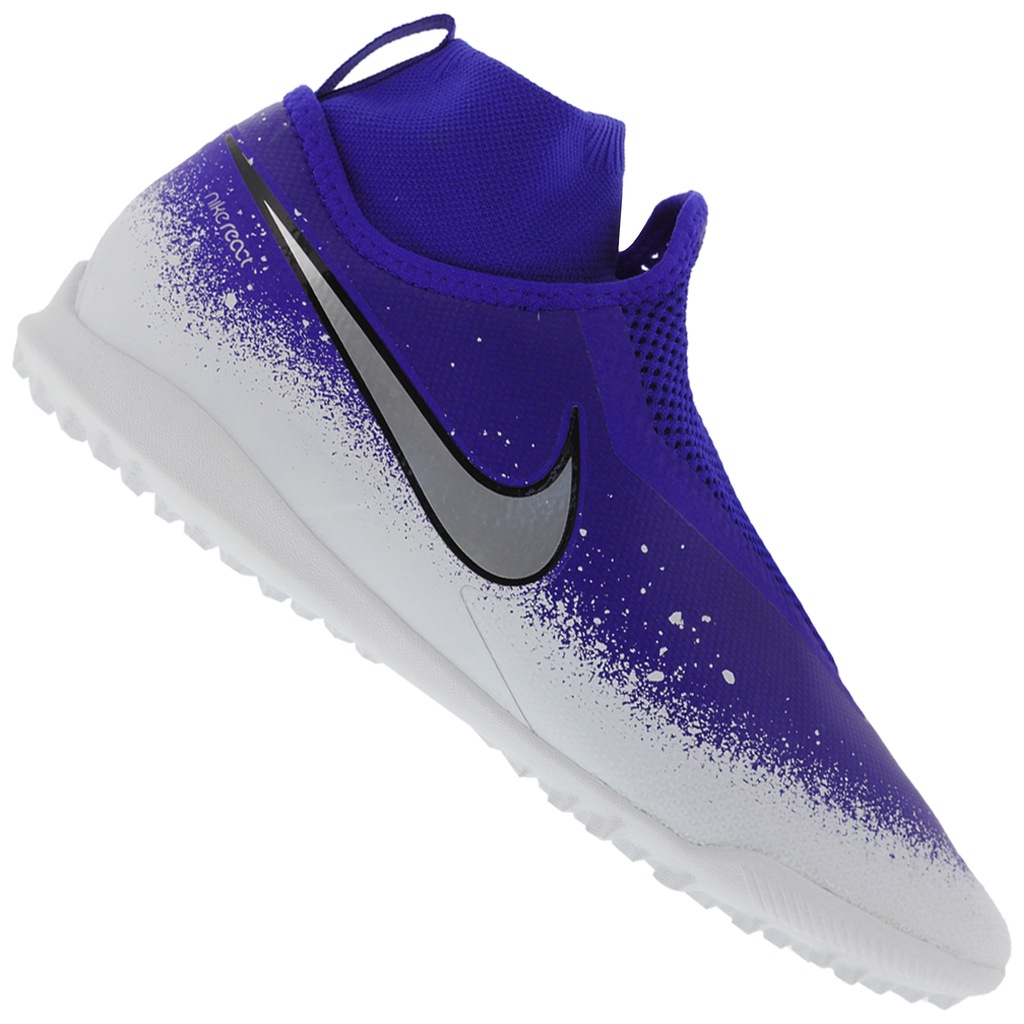 Chuteira Society Nike React Phantom VIVSN Pro DF TF - Adulto - Foto 1