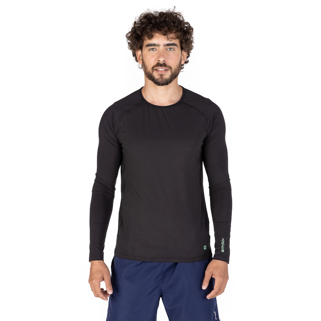 Camiseta Manga Longa com Proteção Solar UV 50+ Oxer New - Masculina - Foto 2