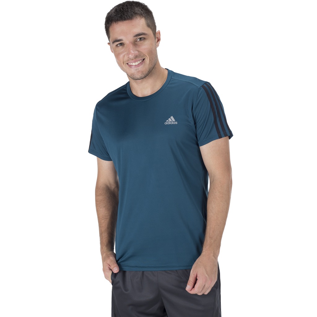 Camiseta adidas Run 3S Tee - Masculina - Foto 2