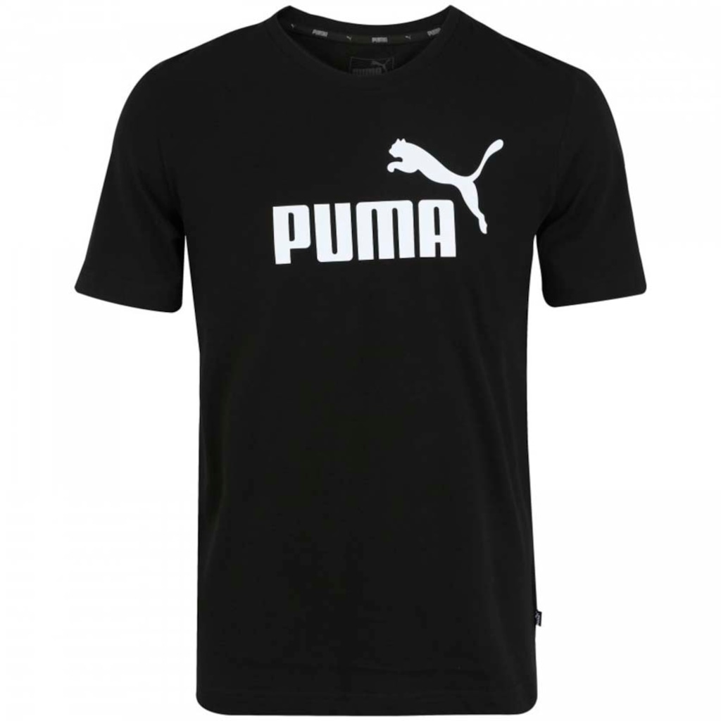 Camiseta Puma Manga Curta Essentials Logo - Masculina - Foto 1