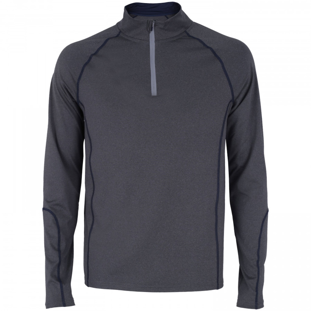 Camiseta Manga Longa Oxer Meio Zíper - Masculina - Foto 1