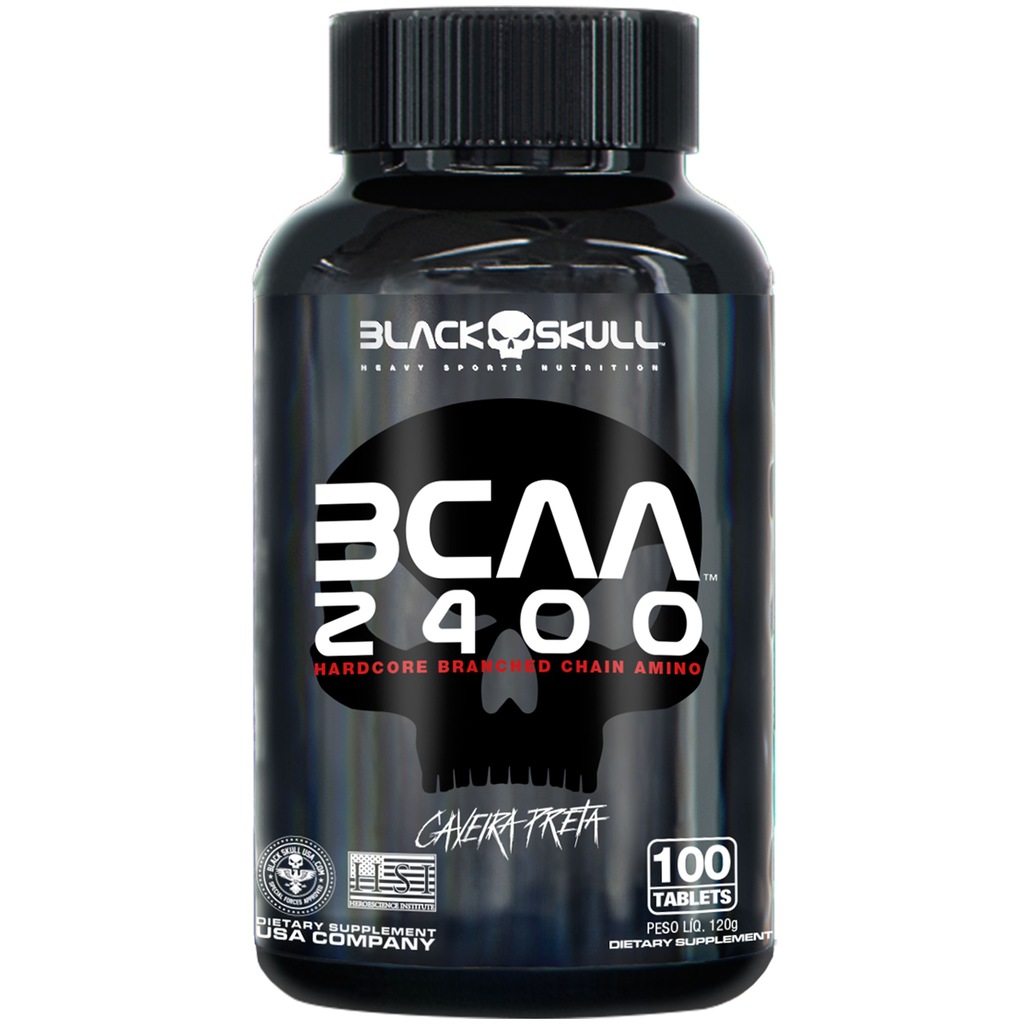BCAA 2400 Black Skull - 100 Tabletes - Foto 1