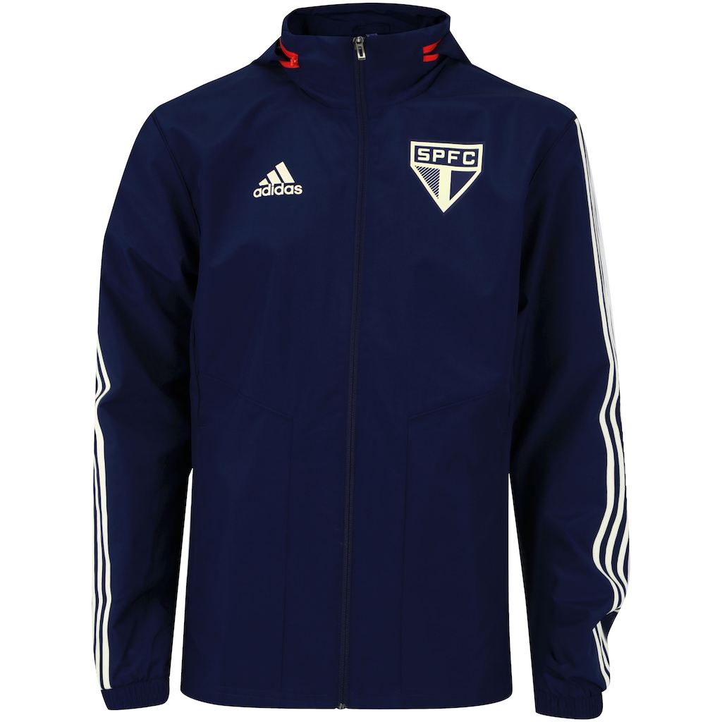 Jaqueta de Chuva do São Paulo 2019 com Capuz adidas - Masculina - Foto 1