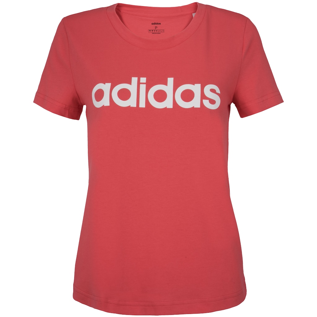 Camiseta adidas Essentials Linear Slim - Feminina - Foto 1