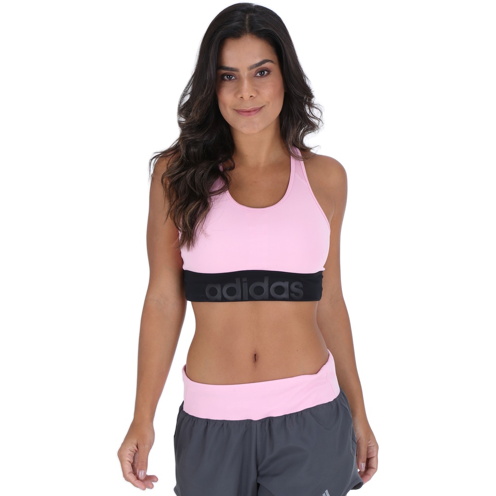 Top Fitness adidas D2M Logo Bra - Adulto - Foto 2