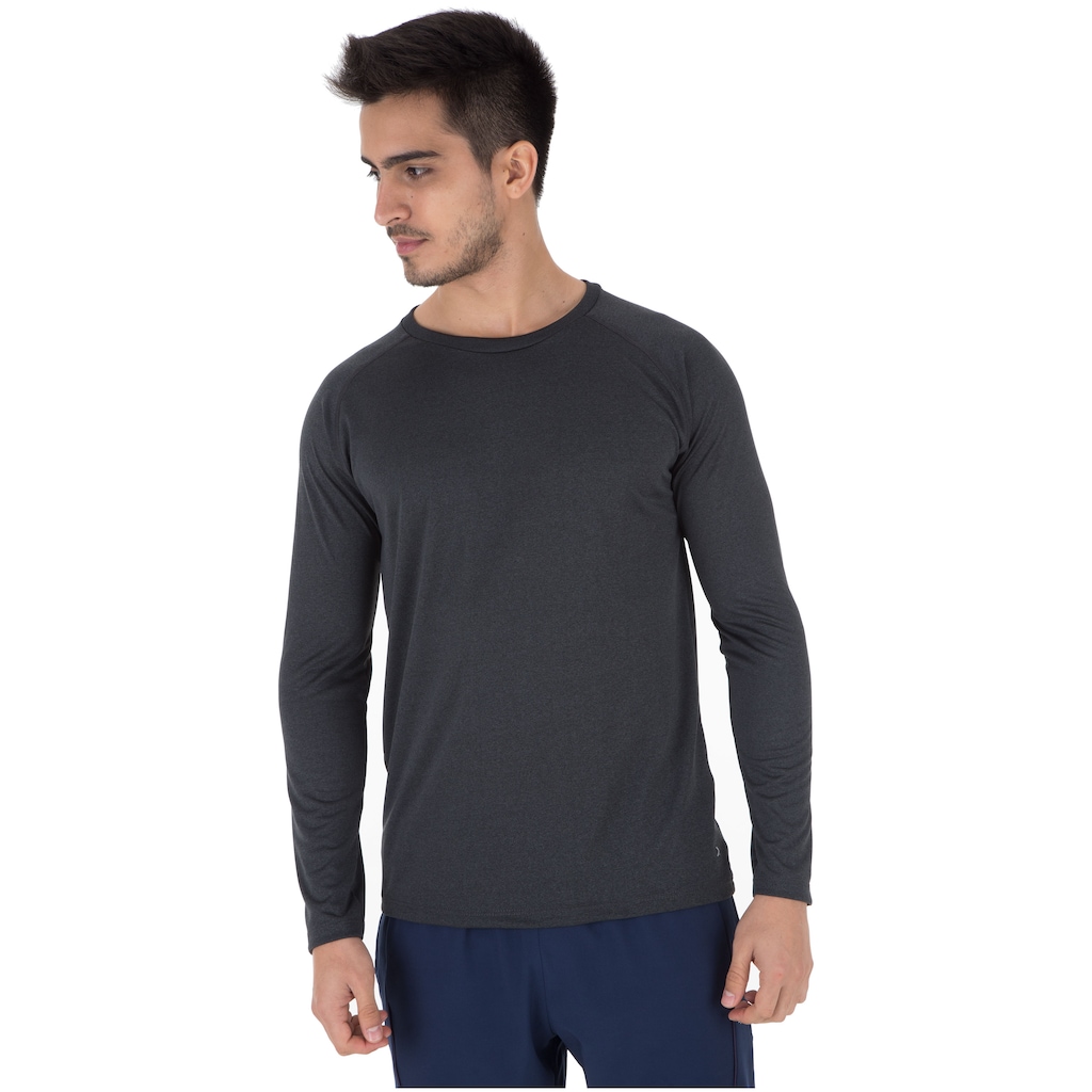 Camiseta Manga Longa Oxer Mescla - Masculina - Foto 2