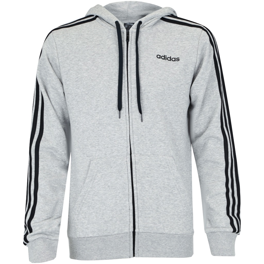 Jaqueta de Moletom com Capuz adidas 3S FZ French Terry - Masculina - Foto 5