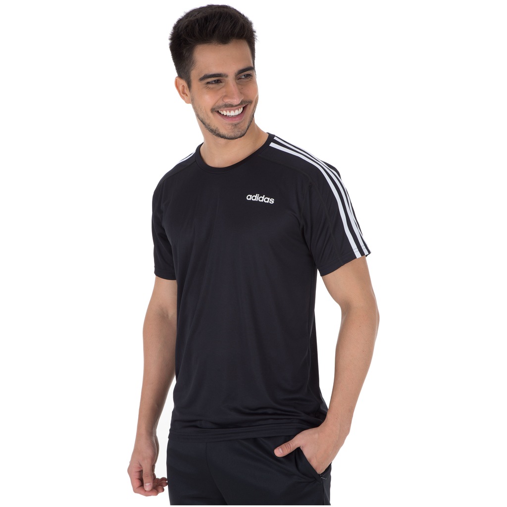 Camiseta adidas D2M 3S 19 - Masculina - Foto 2