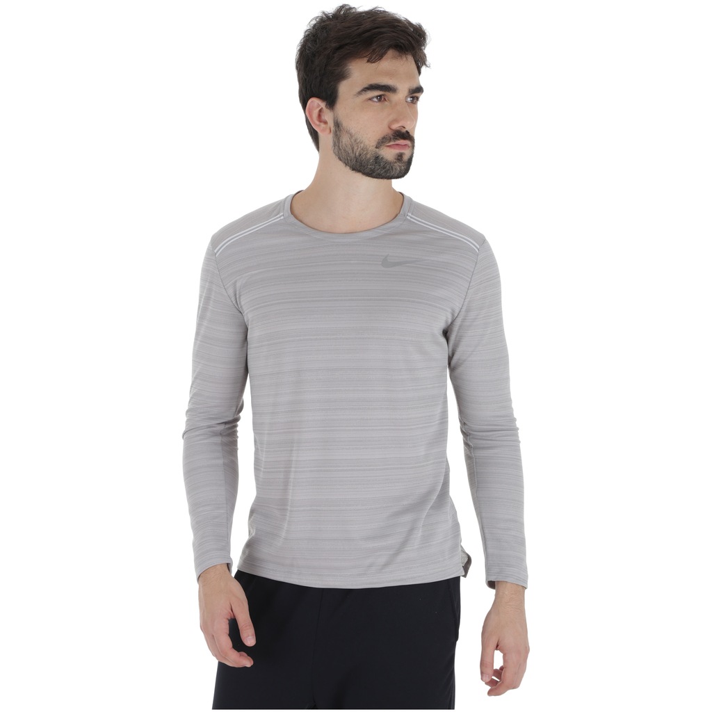 Camiseta Manga Longa Nike Dry Miler - Masculina - Foto 1