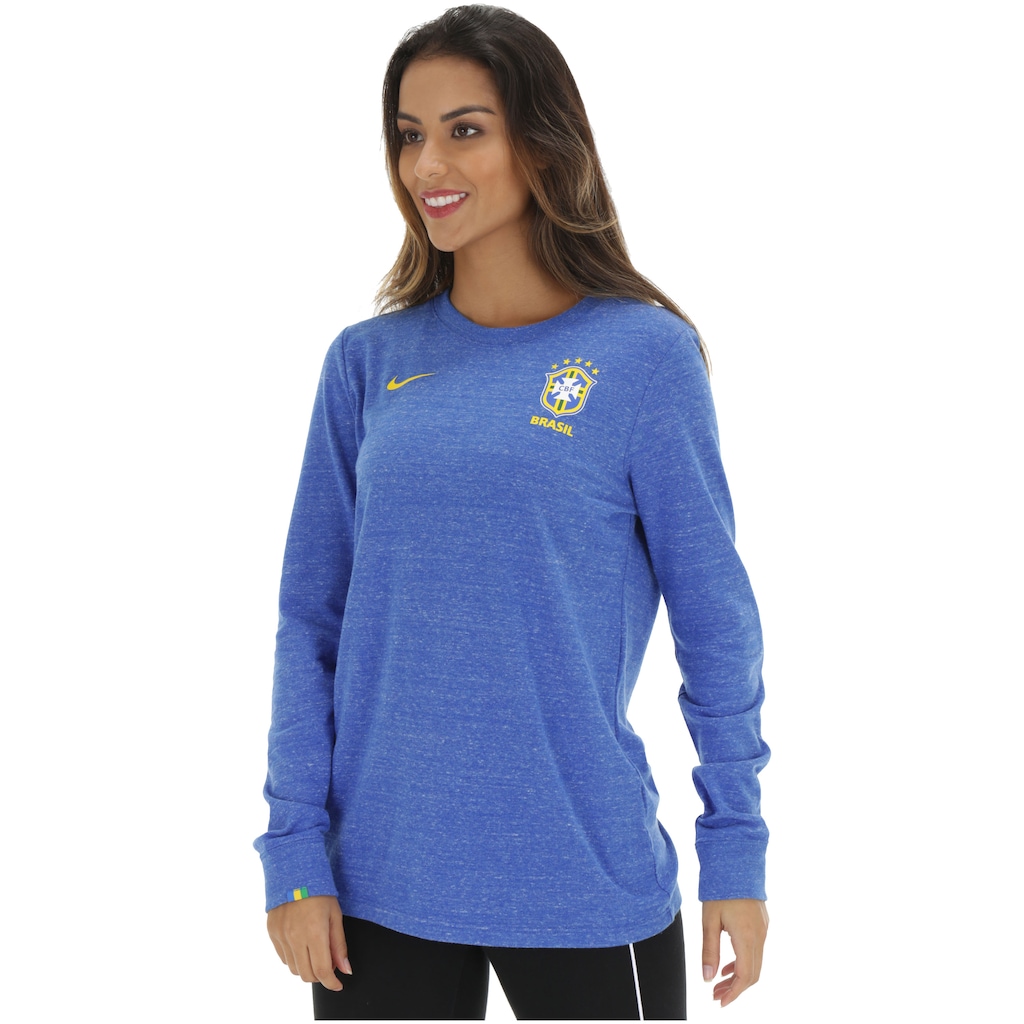 Camiseta Manga Longa da Seleção Brasileira 2019 Nike - Feminina - Foto 2