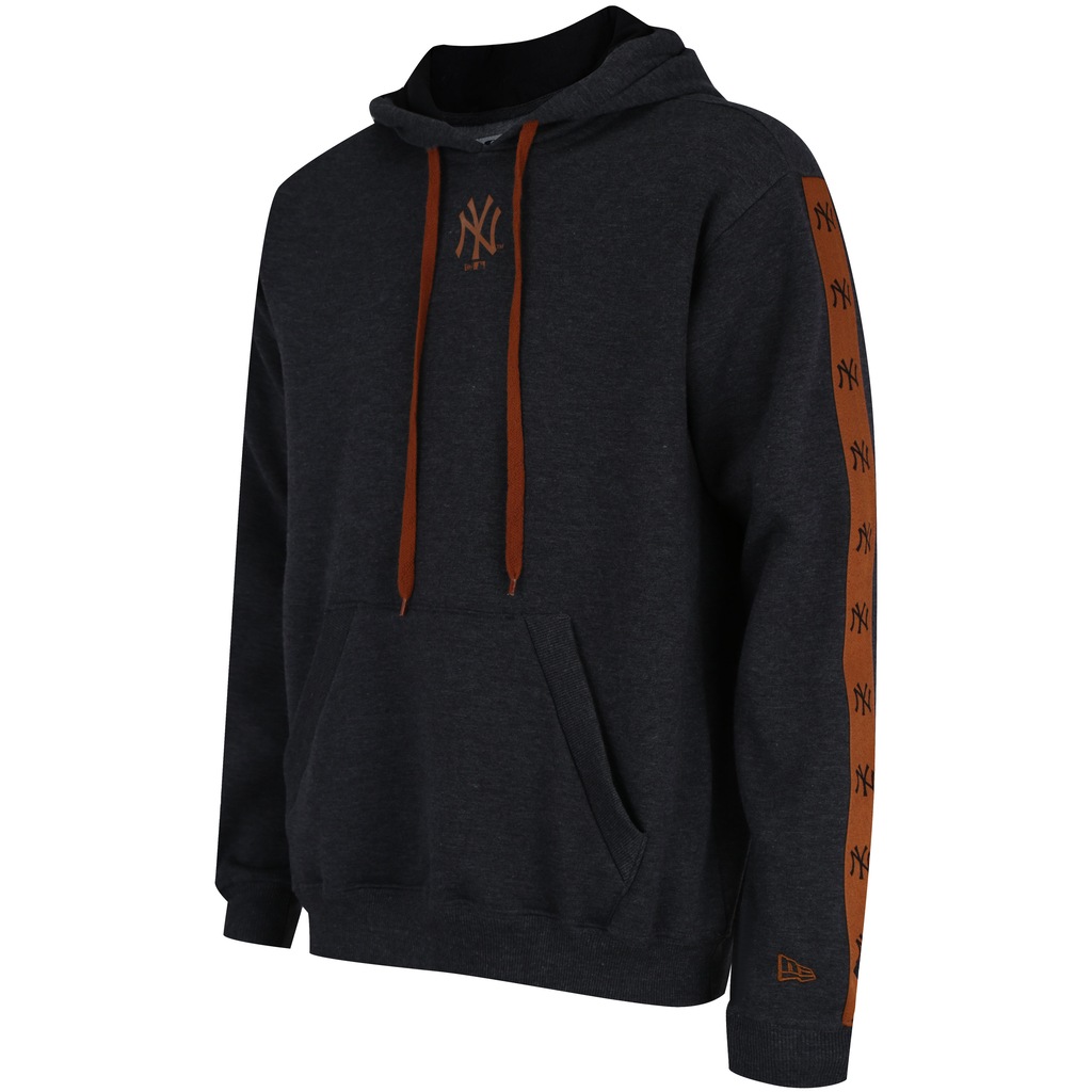 Blusão de Moletom com Capuz New Era New York Yankees Soccer Stripe - Masculino - Foto 3
