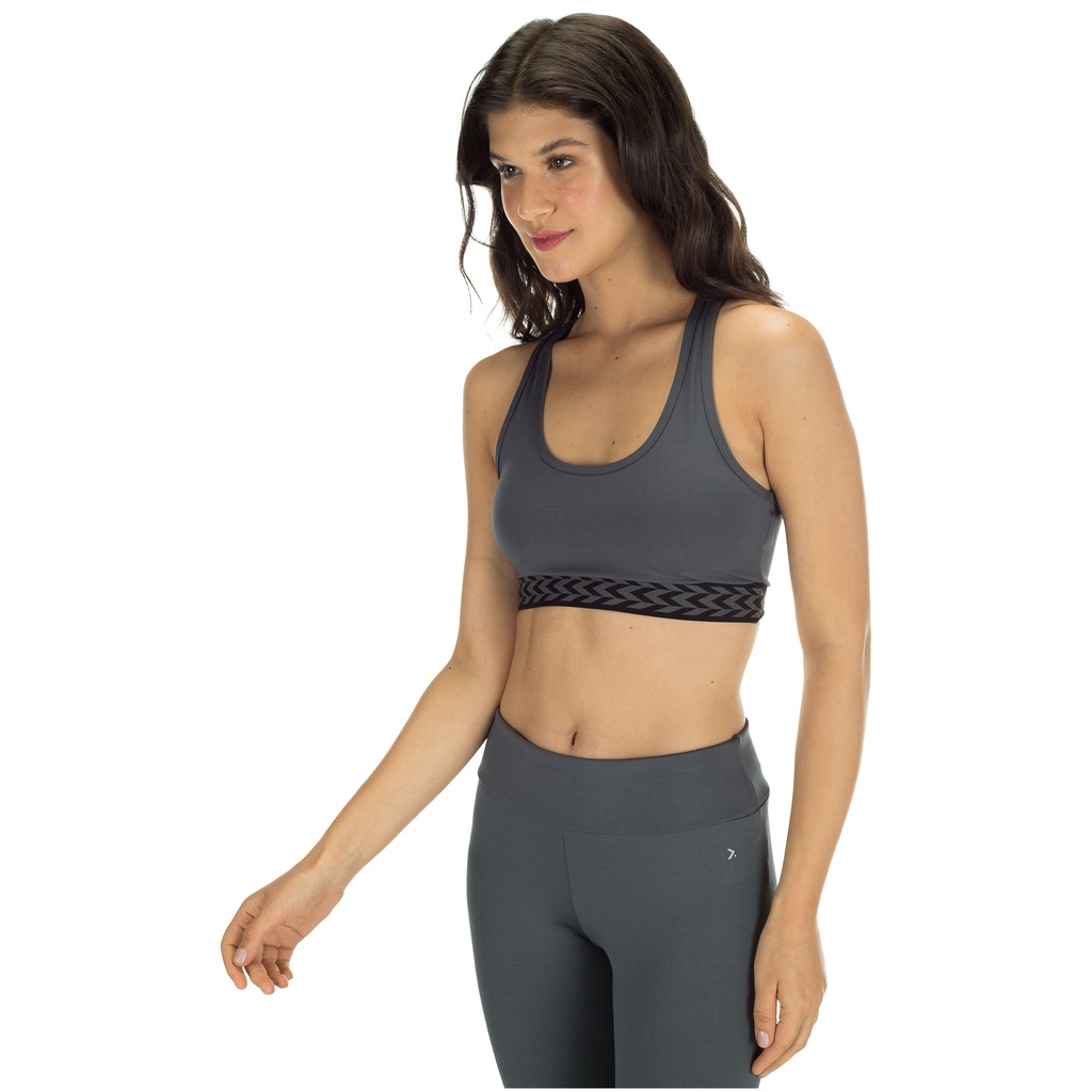 Top Fitness com Bojo Oxer Elástico Jacquard - Adulto - Foto 2