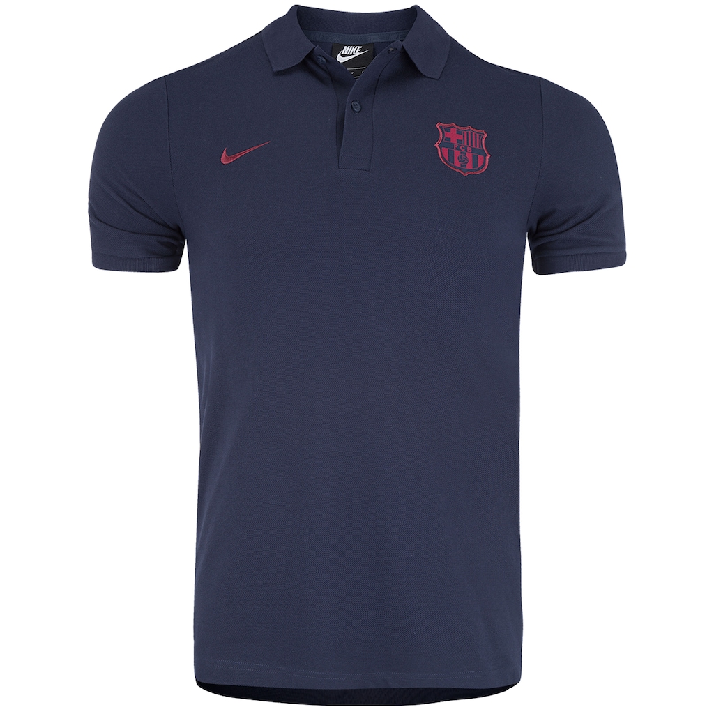 Camisa Polo Barcelona Pique Crew Nike - Masculina - Foto 1