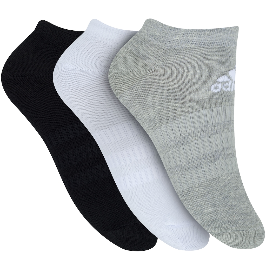 Kit de Meias adidas Ligth Low com 3 Pares - 35 a 37 - Feminino - Foto 1
