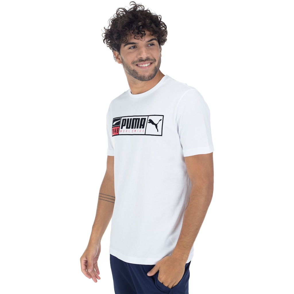 Camiseta Puma Gold Plate Brand - Masculina - Foto 2