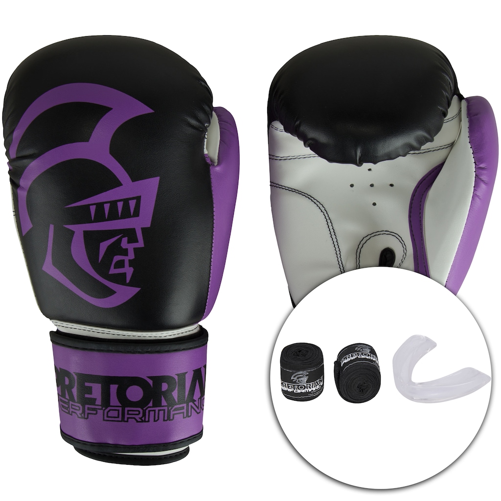 Kit de Boxe Pretorian: Bandagem + Protetor Bucal + Luvas de Boxe Start - 10 OZ - Adulto - Foto 1