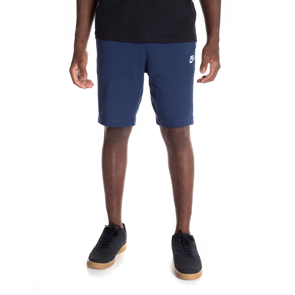 Bermuda Masculina Nike Club Jersey Moletom Leve - Foto 1