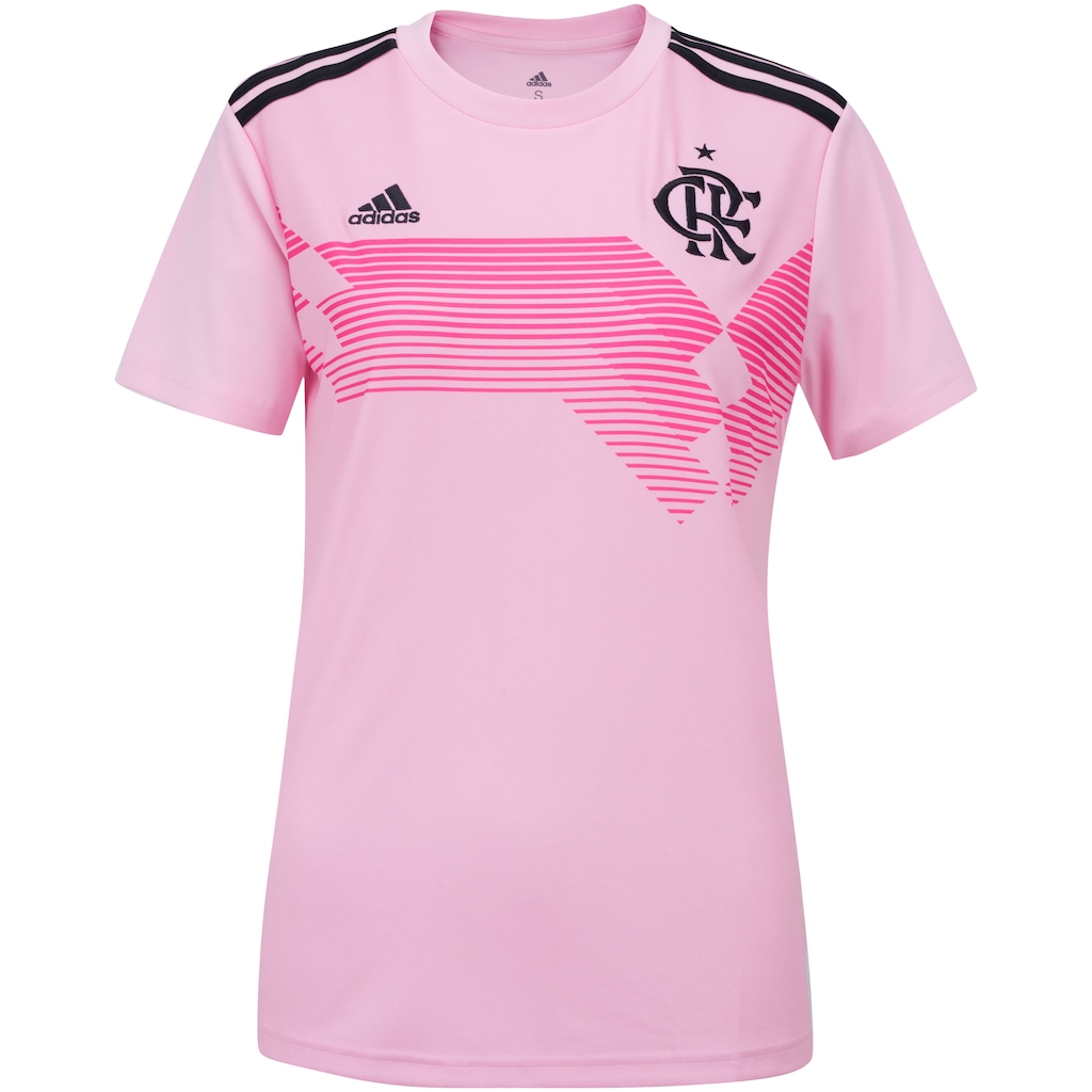 Camisa do Flamengo Rosa 2019 adidas - Feminina - Foto 1