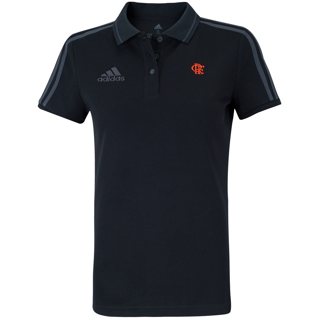 Camisa Polo do Flamengo 3S adidas - Feminina - Foto 1