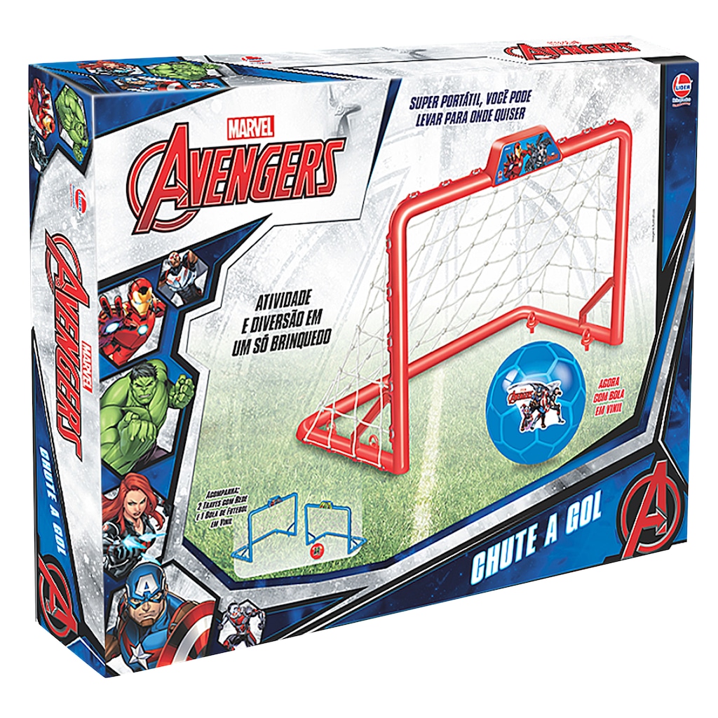 Imagem 2 do produto Chute a Gol com 2 Traves e 1 Bola de Vinil Disney Vingadores - Infantil