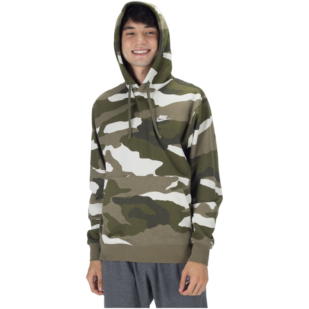 Blusão de Moletom com Capuz Nike Hoodie PO BB Camo - Masculino - Foto 4