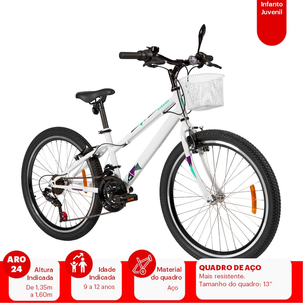Imagem 5 do produto Bicicleta Caloi Ceci - Aro 24 - Freios V-Brake - Feminina - Infantil