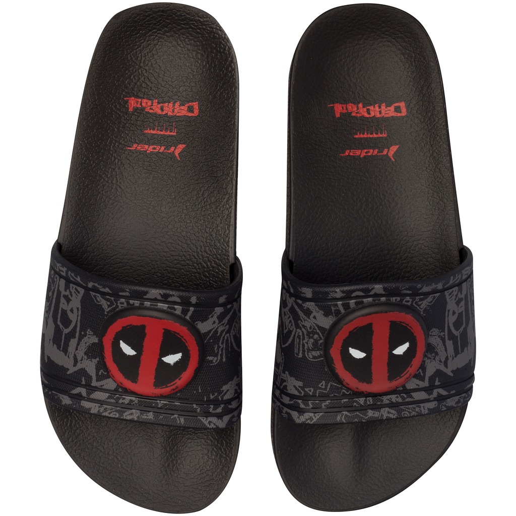Chinelo Grendene Rider Marvel Deadpool Full 86 - Slide - Infantil - Foto 1