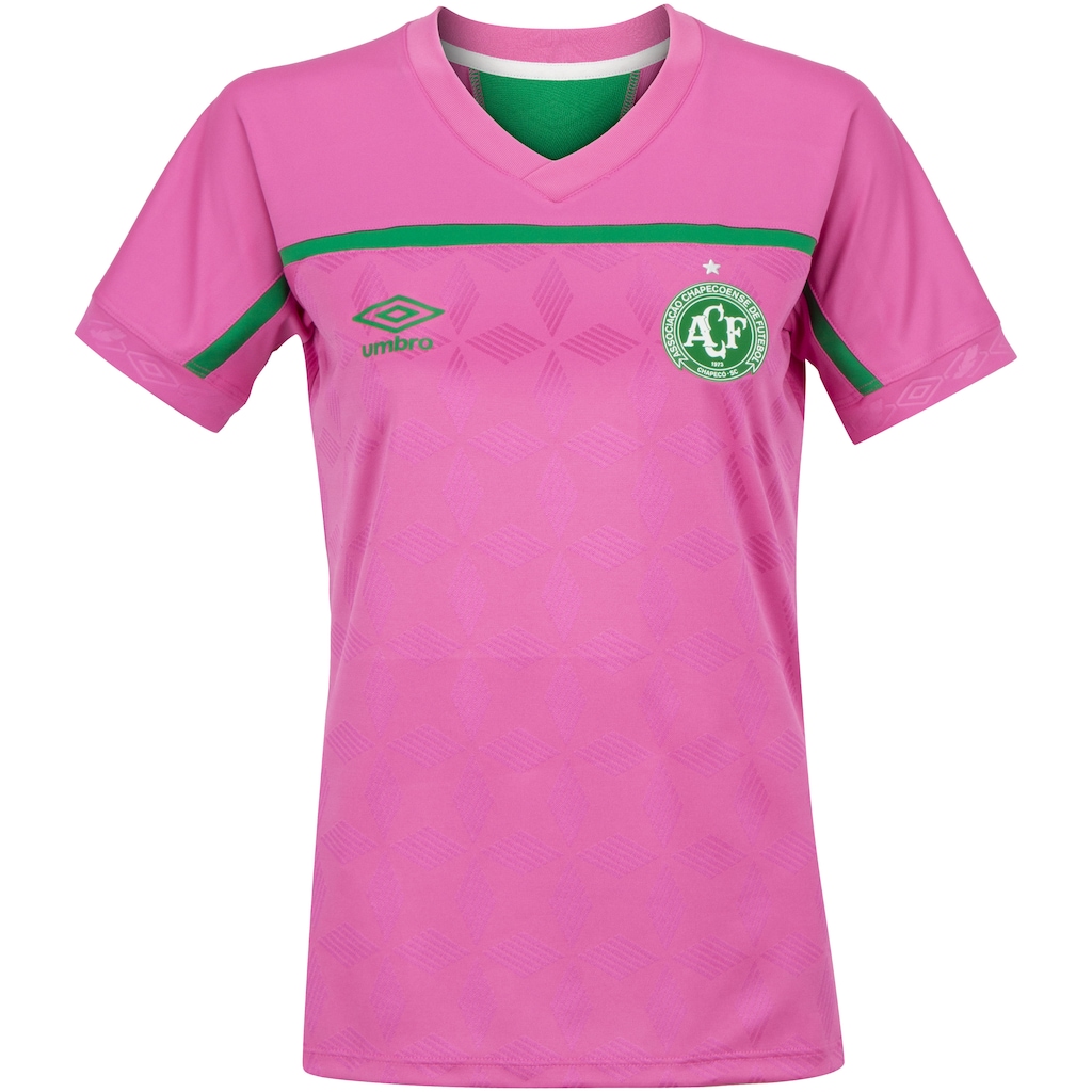 Camisa do Chapecoense 2020 Outubro Rosa Umbro - Feminina - Foto 1