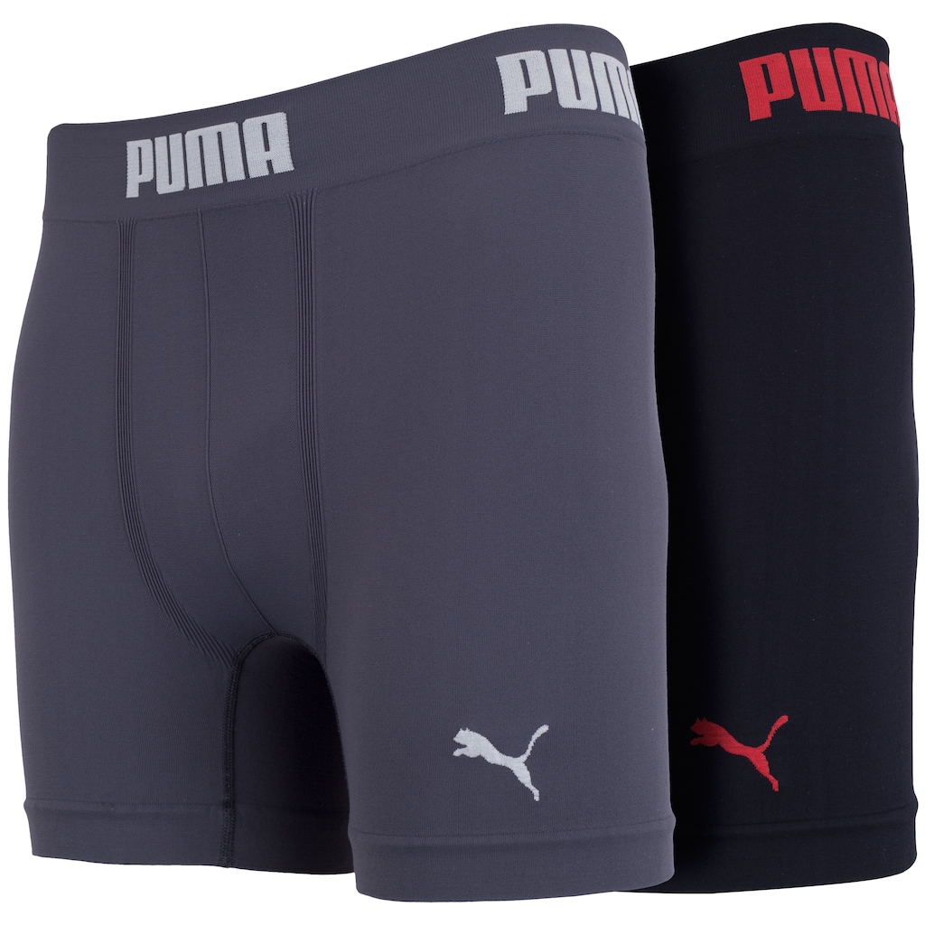 Kit de Cuecas Boxer sem Costura Puma com 2 Unidades - Adulto - Foto 1