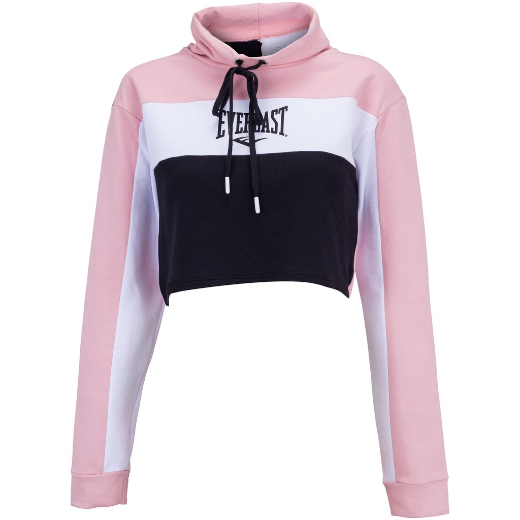 Blusa Cropped Manga Longa com Capuz Everlast Vintage - Feminina - Foto 1